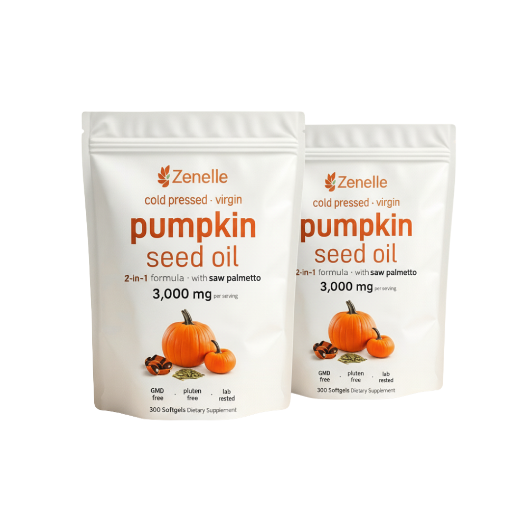 Zenelle Cold Pressed Pumpkin Seed Oil with Saw Palmetto Softgels