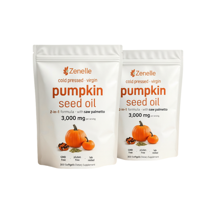 Zenelle Cold Pressed Pumpkin Seed Oil with Saw Palmetto Softgels