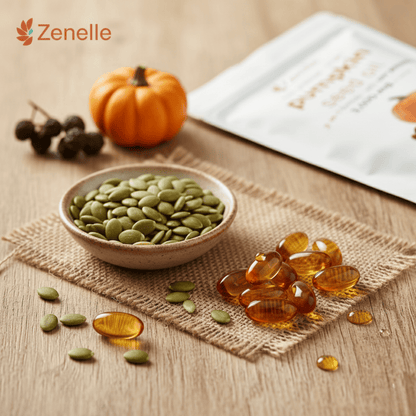 Zenelle Cold Pressed Pumpkin Seed Oil with Saw Palmetto Softgels