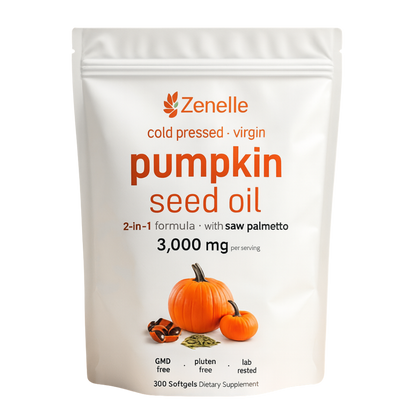 Zenelle Cold Pressed Pumpkin Seed Oil with Saw Palmetto Softgels