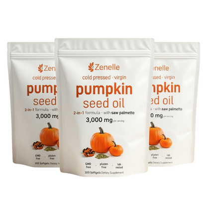 Zenelle Cold Pressed Pumpkin Seed Oil with Saw Palmetto Softgels