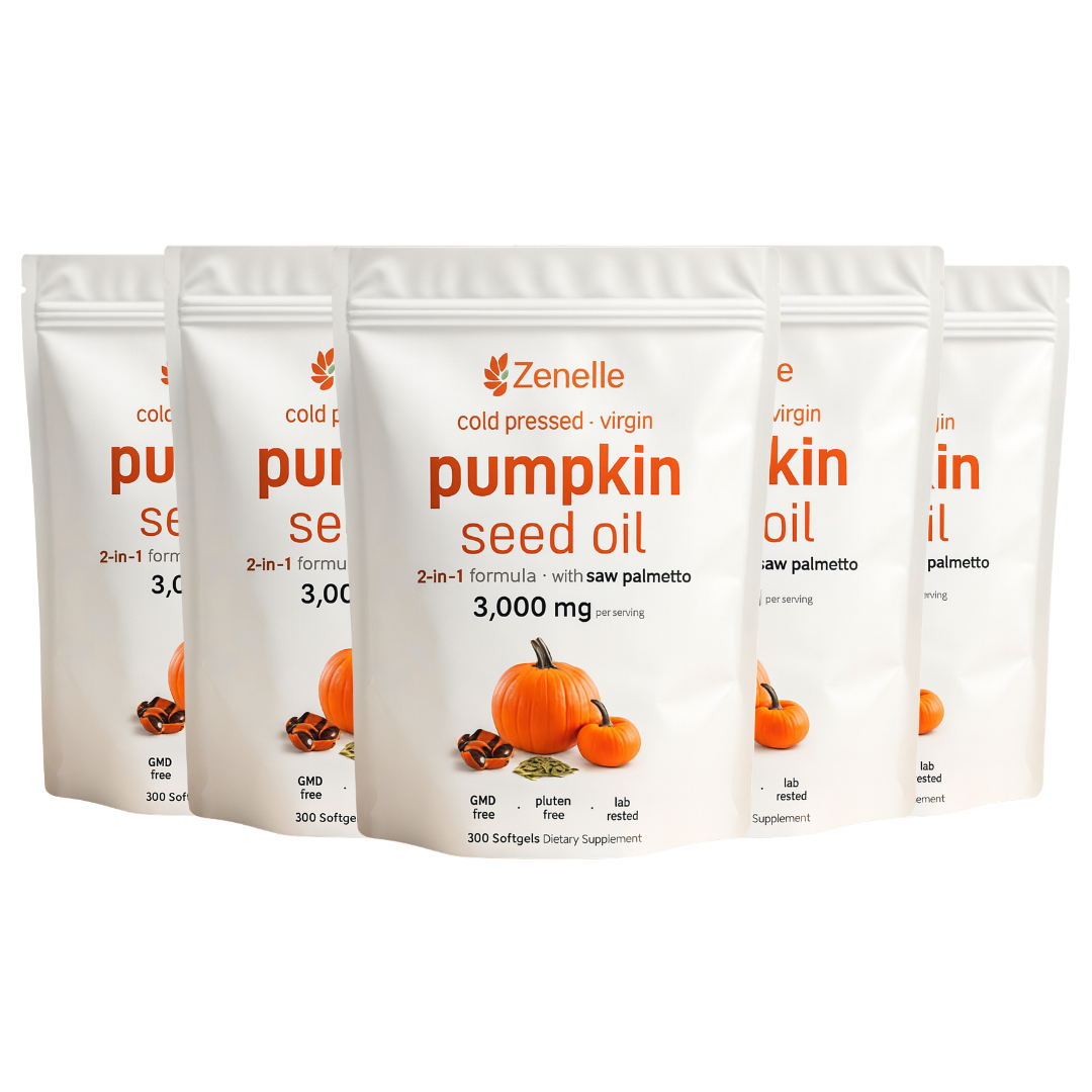 Zenelle Cold Pressed Pumpkin Seed Oil with Saw Palmetto Softgels