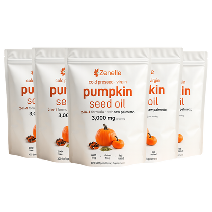 Zenelle Cold Pressed Pumpkin Seed Oil with Saw Palmetto Softgels
