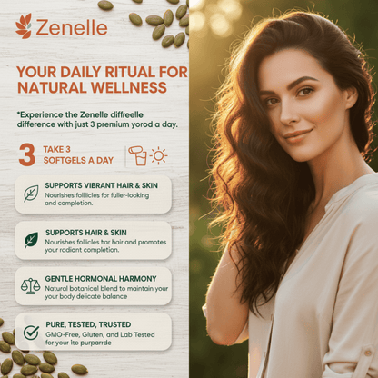 Zenelle Cold Pressed Pumpkin Seed Oil with Saw Palmetto Softgels